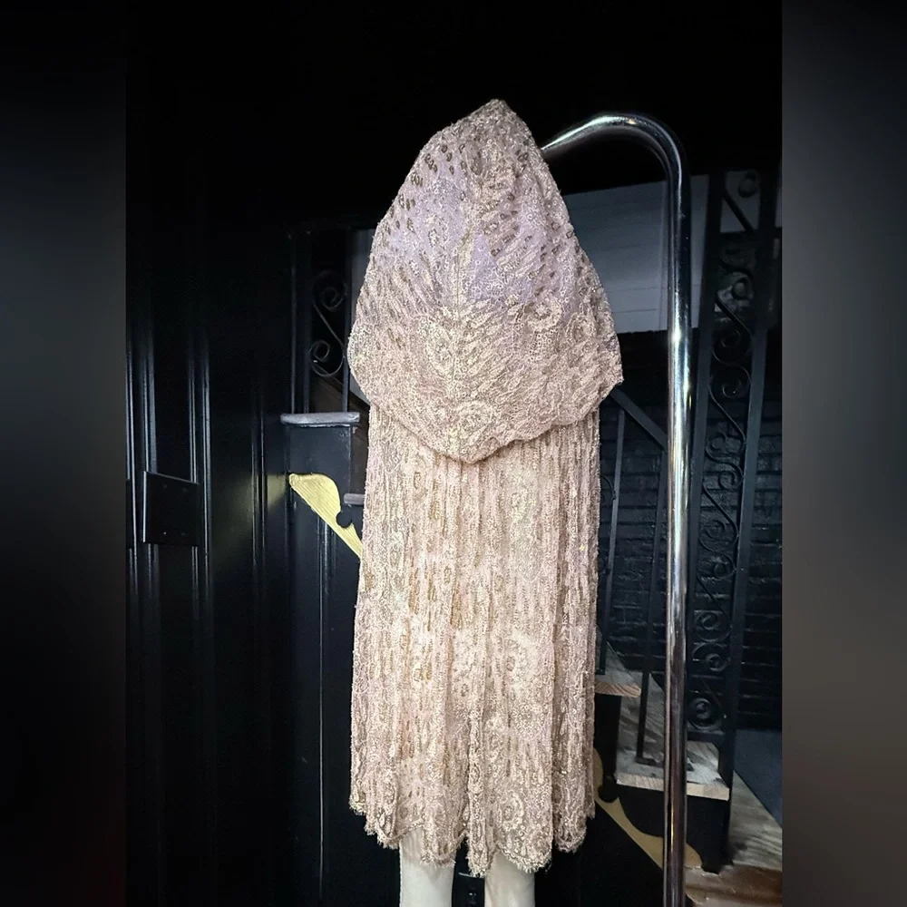 Bohemian Hooded Cloak Hand Beaded - Picture 2 of 12